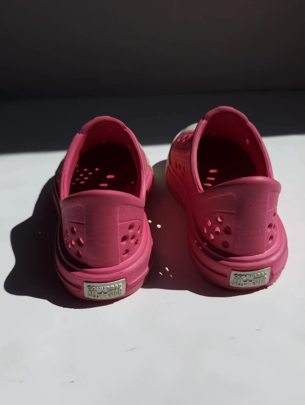 Converse All Star Pink Slip-On Toddler 9 Water Shoes Lightweight Low Top Crocs